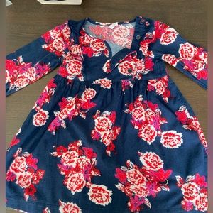 Baby Gap Size 4T Navy Floral Dress